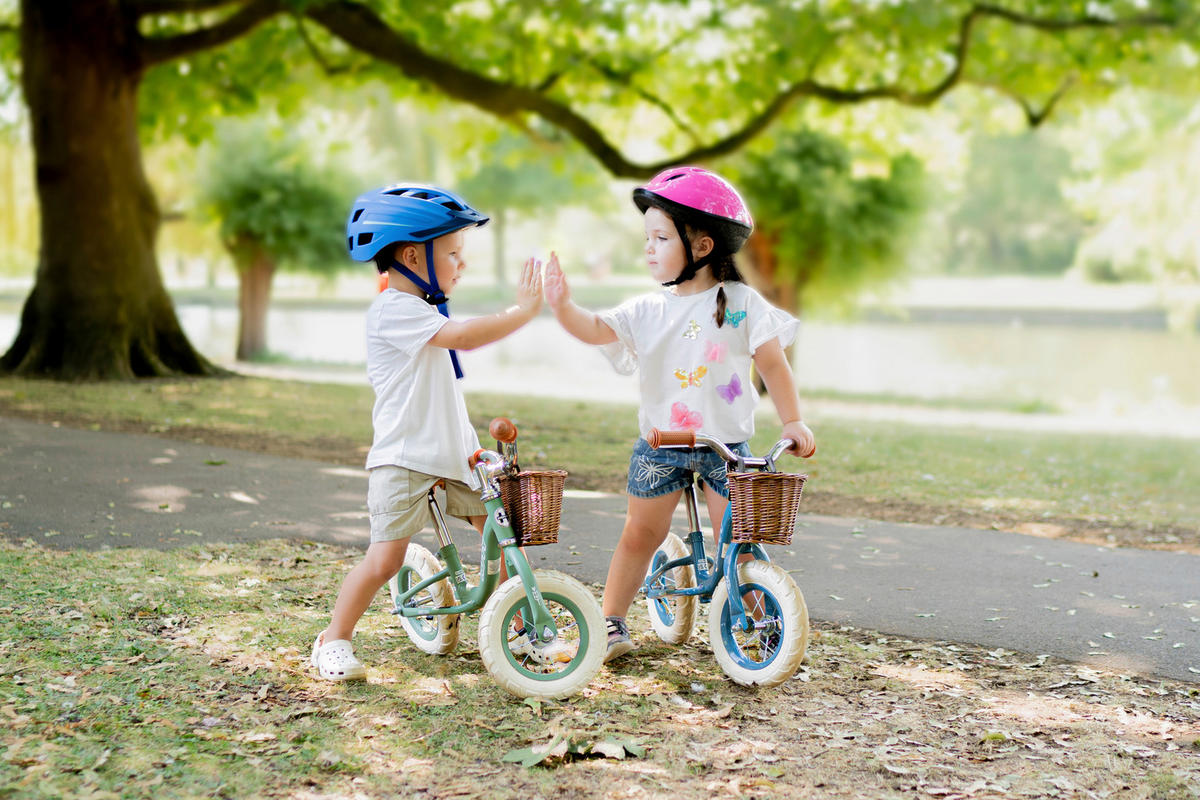 KINDERFAHRRAD 10 Zoll  - Salbeigrün, Basics, Metall (46,5/54/75cm)