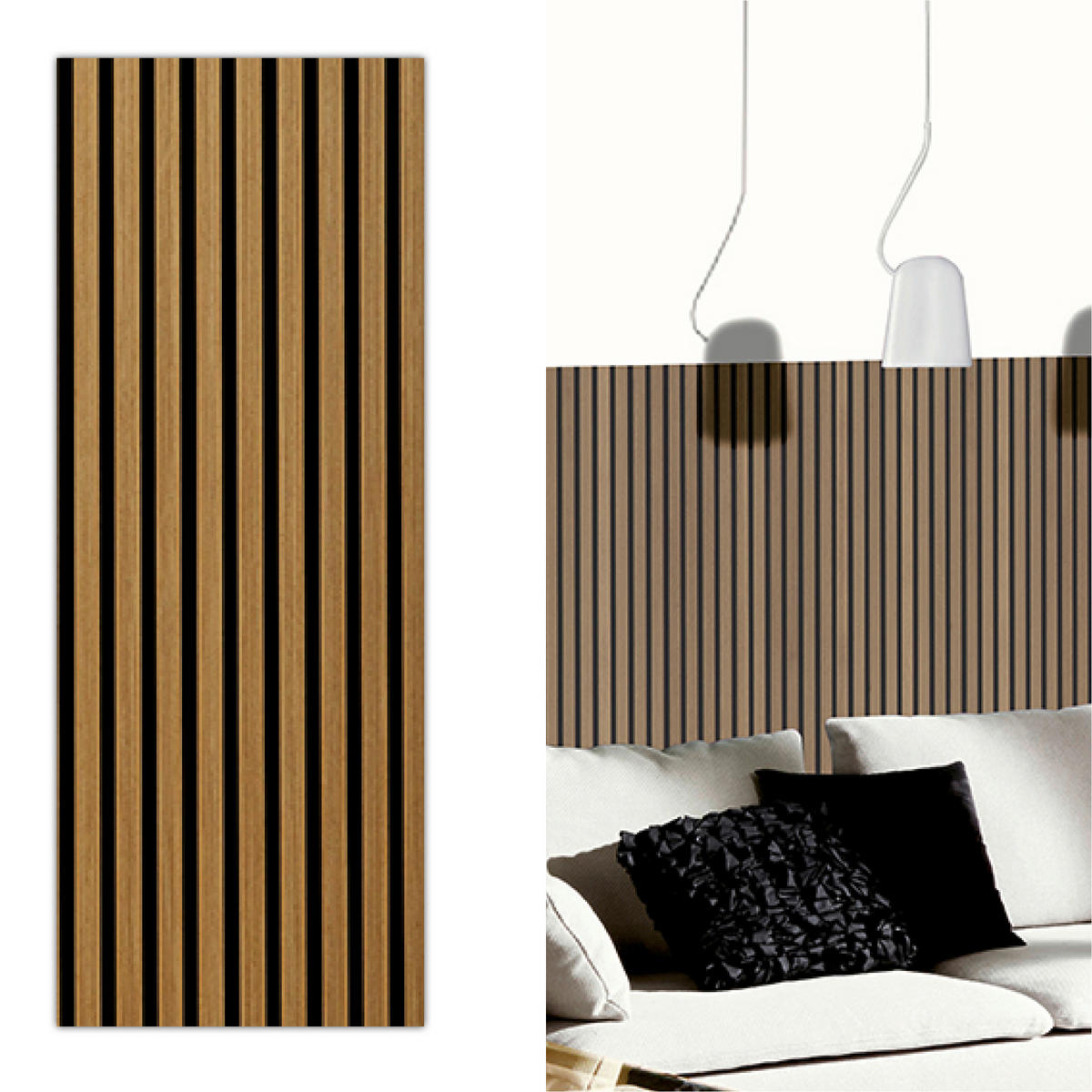 AKUSTIKPANEEL Economico Eichefarben {item.attr('912-5560),[ ]}120/38/1,65 cm  - Eichefarben, Basics, Holzwerkstoff/Kunststoff (120/38/1,65cm)