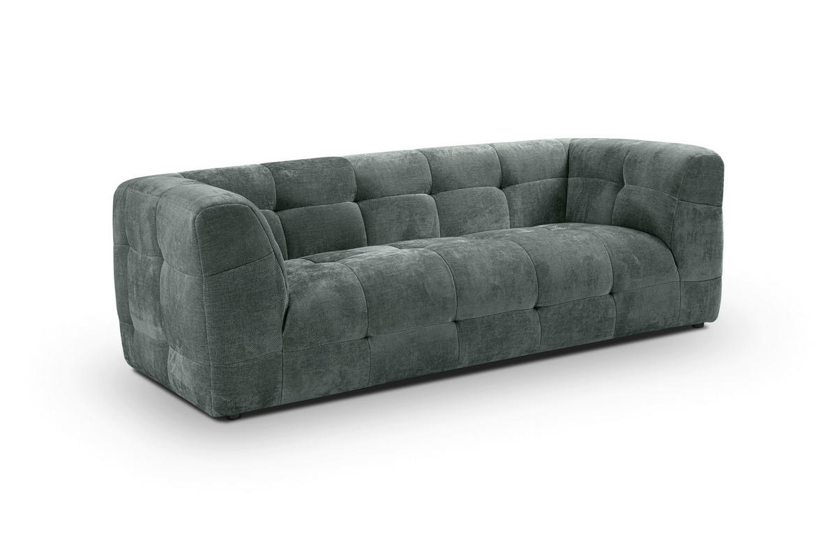 3-SITZER-SOFA TENSO Flachgewebe Petrol  - Petrol/Schwarz, Basics, Kunststoff/Textil (217/72/96cm) - MID.YOU