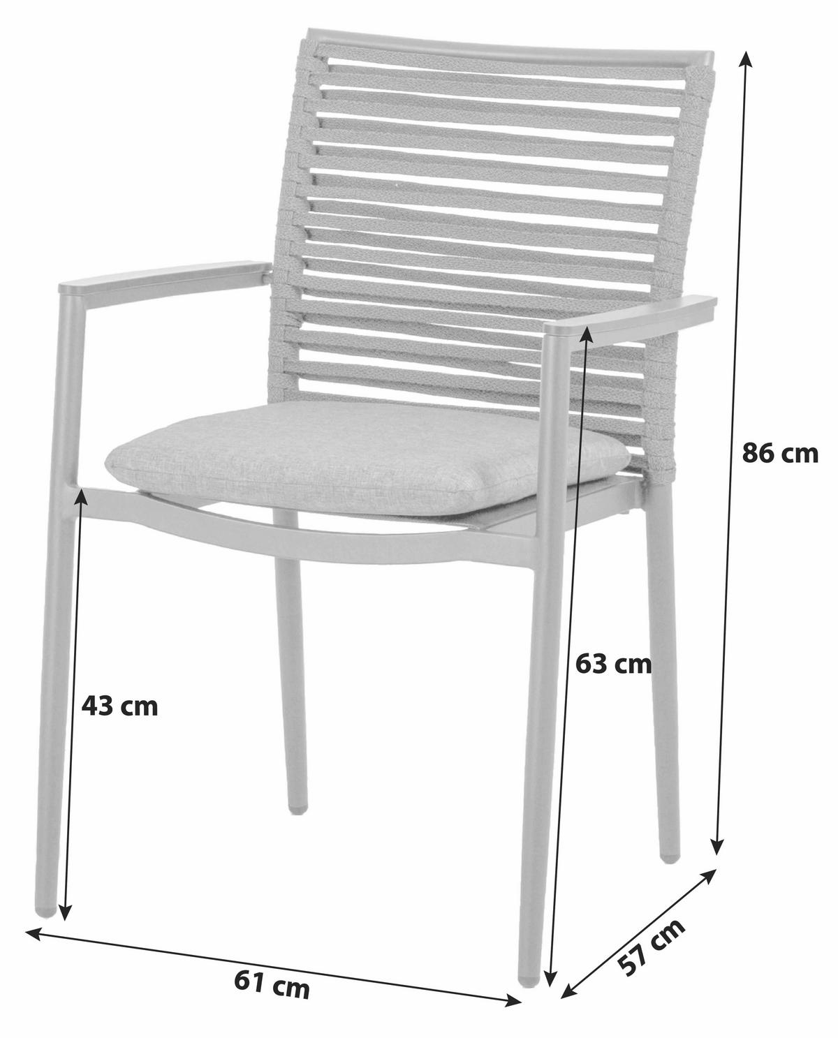 STAPELSESSEL Aluminium Anthrazit, Dunkelgrau  - Dunkelgrau/Anthrazit, Basics, Holzwerkstoff/Kunststoff (61/57/86cm) - Acamp