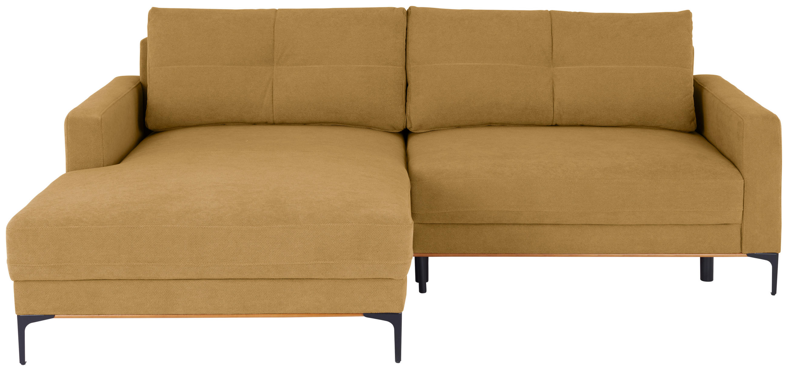 ECKSOFA in Gelb  - Gelb/Schwarz, Modern, Textil/Metall (162/238cm) - Ondega