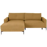 ECKSOFA in Gelb  - Gelb/Schwarz, Modern, Textil/Metall (162/238cm) - Ondega