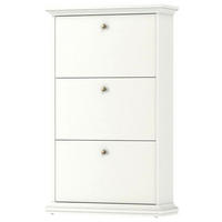 SKOSKÅP  i 77,8/127,8/27,45 cm  - vit/mässingsfärgad, Design, metall/trämaterial (77,8/127,8/27,45cm) - Best Price