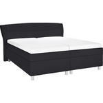 POLSTERBETT 180/200 cm,  in Schwarz, Matratze, gepolstertes Kopfteil, Lattenrost, Bettkasten, motorische Verstellbarkeit, H2 = mittel  - Silberfarben/Schwarz, KONVENTIONELL, Holz/Textil (180/200cm) - Esposa