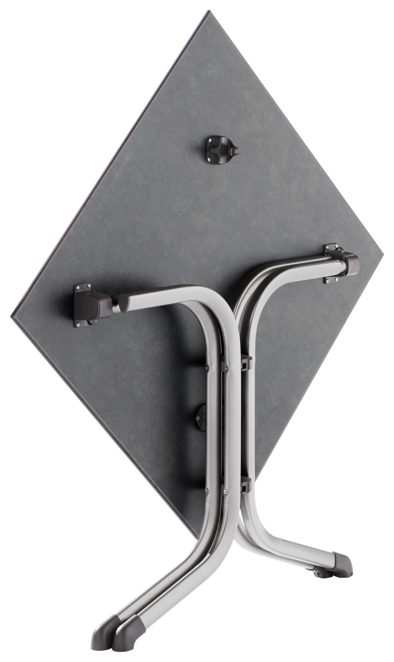 GARTENKLAPPTISCH 80/80/73 cm Metall, Kunststoff quadratisch  - Schieferfarben/Graphitfarben, Basics, Kunststoff/Metall (80/80/73cm) - Sieger