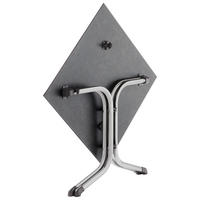 GARTENKLAPPTISCH 80/80/73 cm Kunststoff, Metall quadratisch  - Schieferfarben/Graphitfarben, Basics, Kunststoff/Metall (80/80/73cm) - Sieger