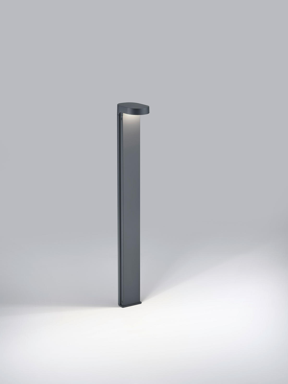 AUSSENSTEHLEUCHTE Sic 13,5/8,5/75 cm  - Graphitfarben, Design, Glas/Metall (13,5/8,5/75cm) - Helestra