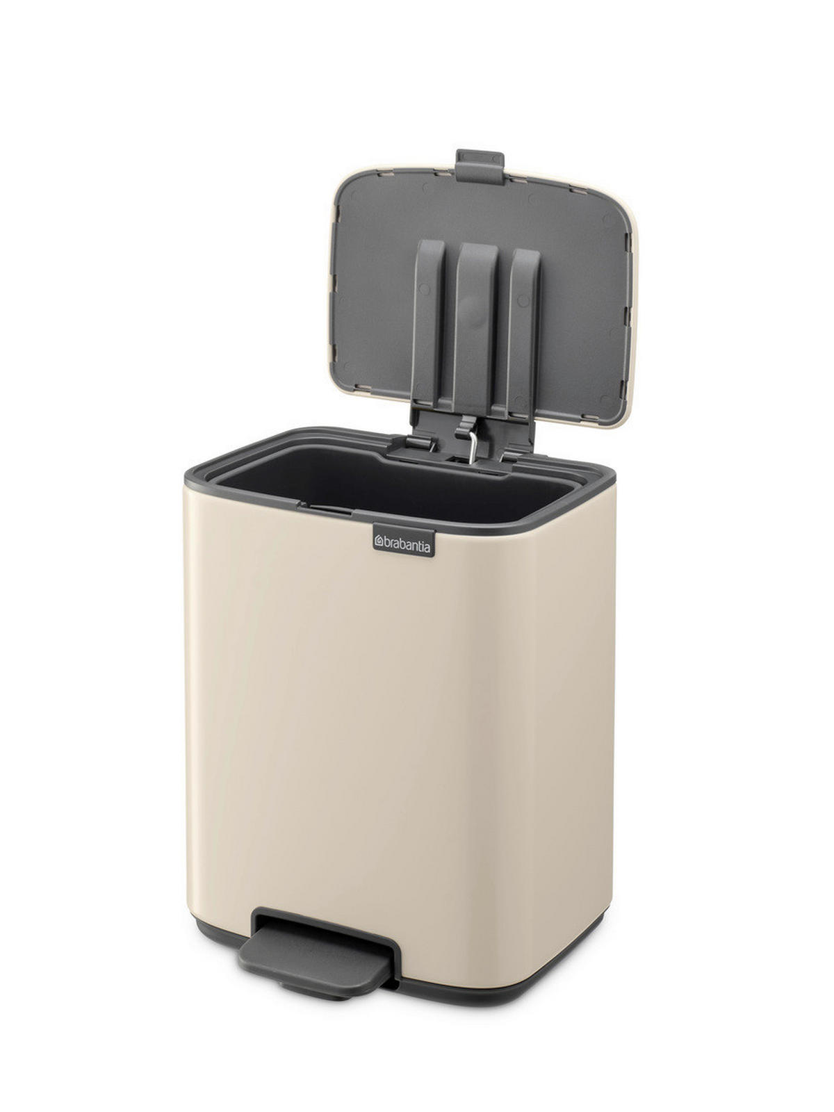 KOŠ S NOŽNOM PAPUČICOM  7 l  Bo  - bež/antracit, Basics, metal/plastika (24,2/31/24,2cm) - Brabantia