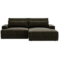 ECKSOFA Schwarz Struktur  - Schwarz, Design, Kunststoff/Textil (272/156cm) - Livetastic