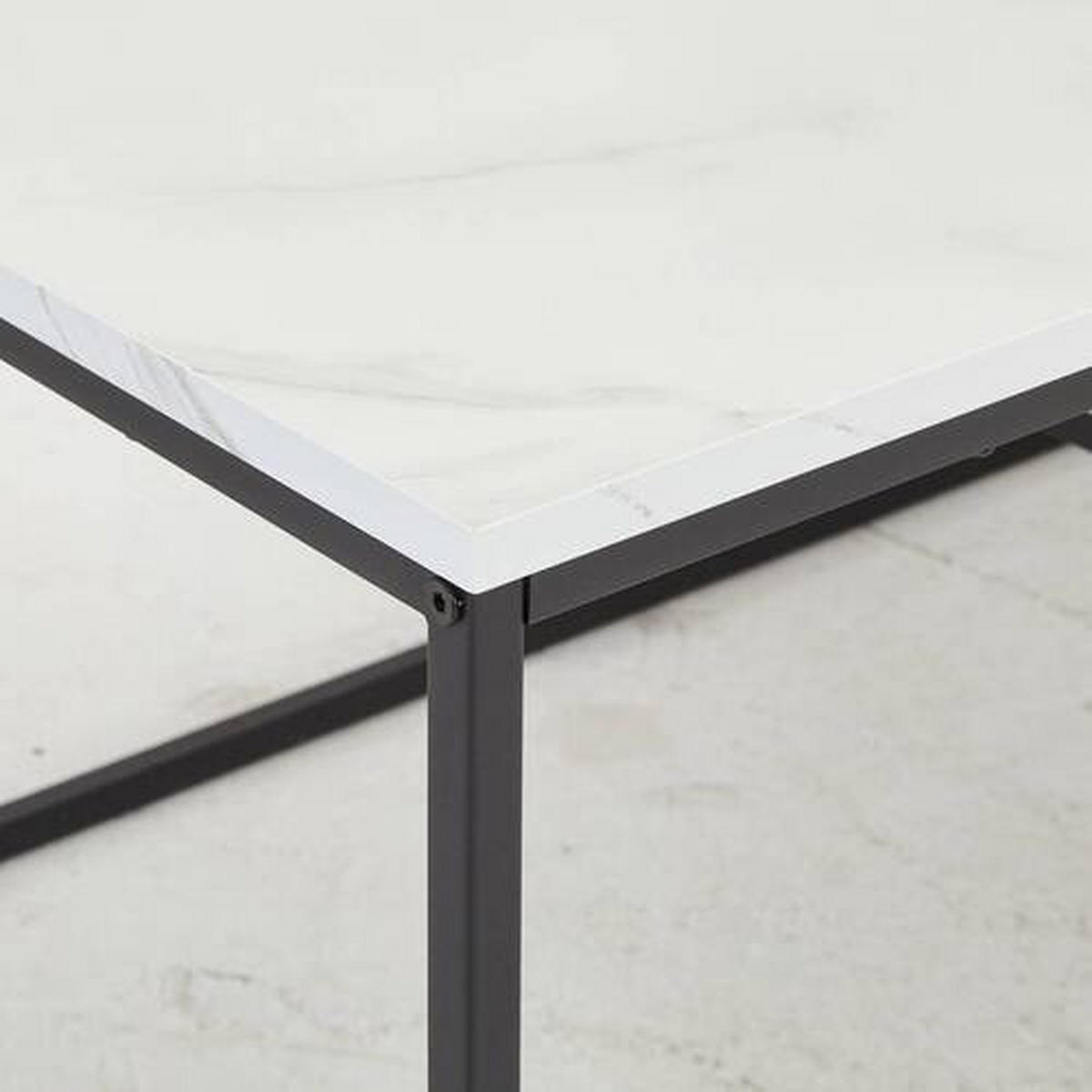 KONFERENČNÍ STOLEK, černá, bílá, kov, kompozitní dřevo, 110/60/45 cm - bílá/černá, Design, kov/kompozitní dřevo (110/60/45cm) - MID.YOU