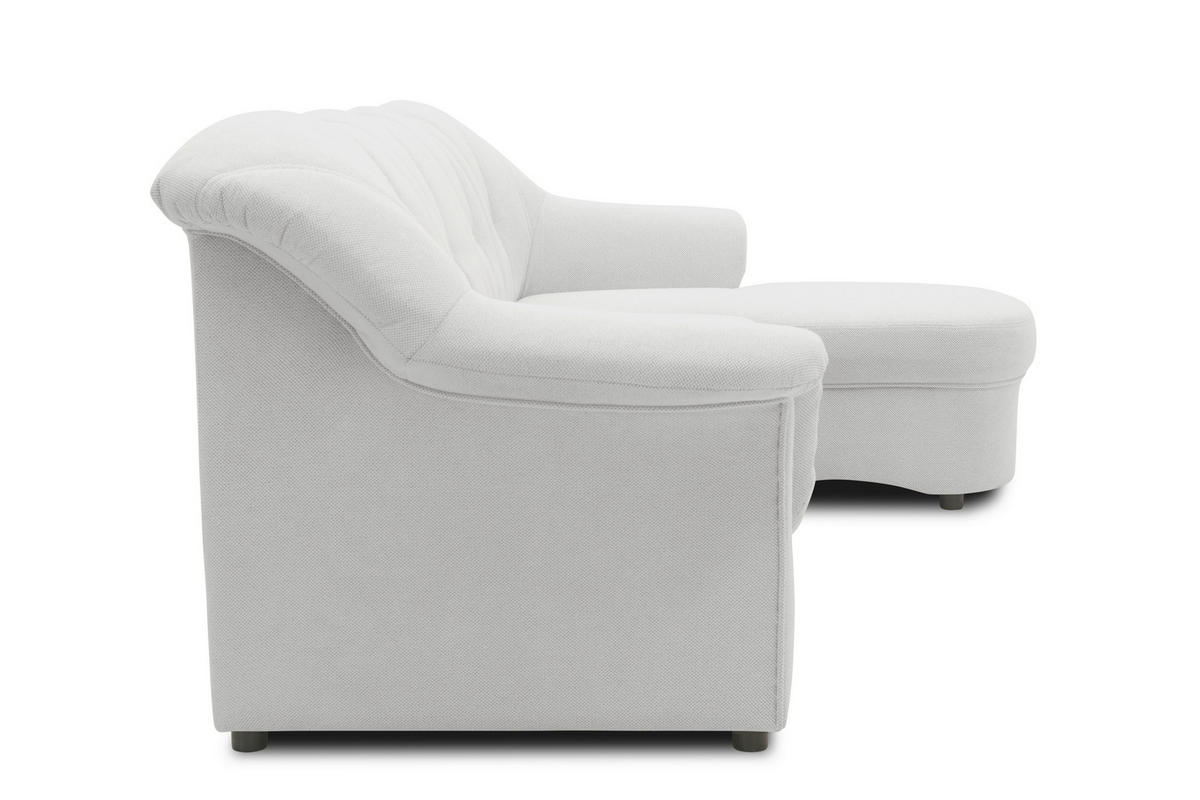 ECKSCHLAFSOFA  FLORES FK Silberfarben Mikrofaser  - Silberfarben/Schwarz, KONVENTIONELL, Kunststoff/Textil (231/142cm) - MID.YOU