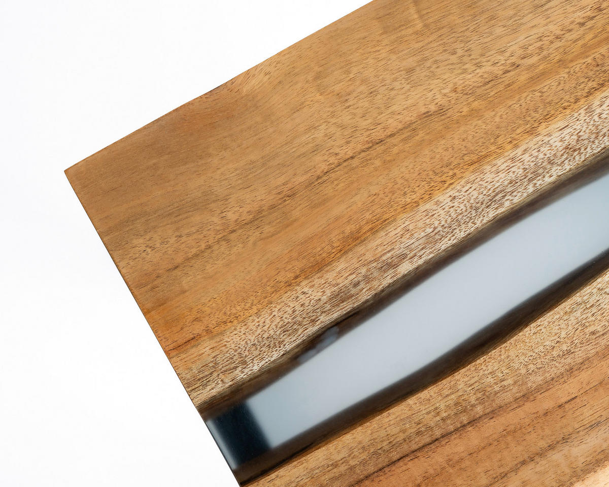 BEISTELLTISCH in Holz, Metall 45/30/62 cm  - Schwarz/Akaziefarben, LIFESTYLE, Holz/Metall (45/30/62cm) - Landscape