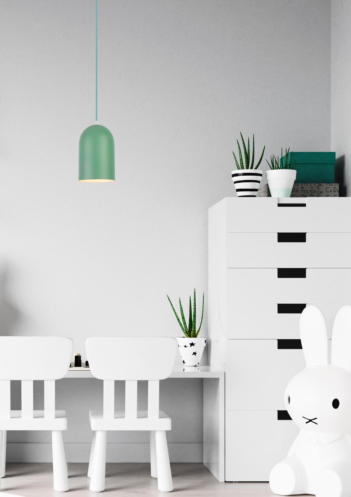 HÄNGLAMPA 15/15/110 cm  - grön, Basics, metall (15/15/110cm)