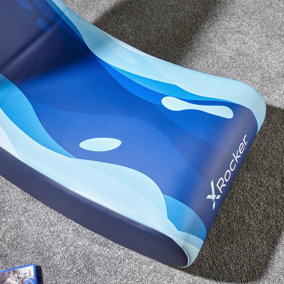 GAMINGSESSEL Blau Textil   - Blau, MODERN, Textil (41/65/85cm) - X Rocker