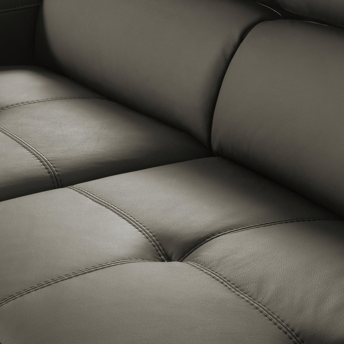 ECKSOFA  in Lederlook Echtleder Schlammfarben  - Schlammfarben/Schwarz, Design, Leder/Textil (173/247cm) - Livetastic