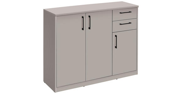 KOMMODE  in 106/84/36 cm  - Kaschmir/Schwarz, Basics, Holzwerkstoff/Kunststoff (106/84/36cm) - Xora