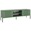 LOWBOARD Iseo  in 154,5/50,5/39 cm  - Dunkelgrün/Schwarz, Design, Holzwerkstoff/Metall (154,5/50,5/39cm) - Xora