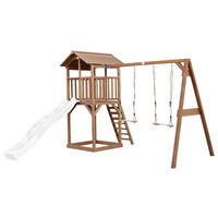 SPIELTURM 356,6/241,9/349 cm  - Weiss/Braun, Konventionell, Holz/Kunststoff (356,6/241,9/349cm)