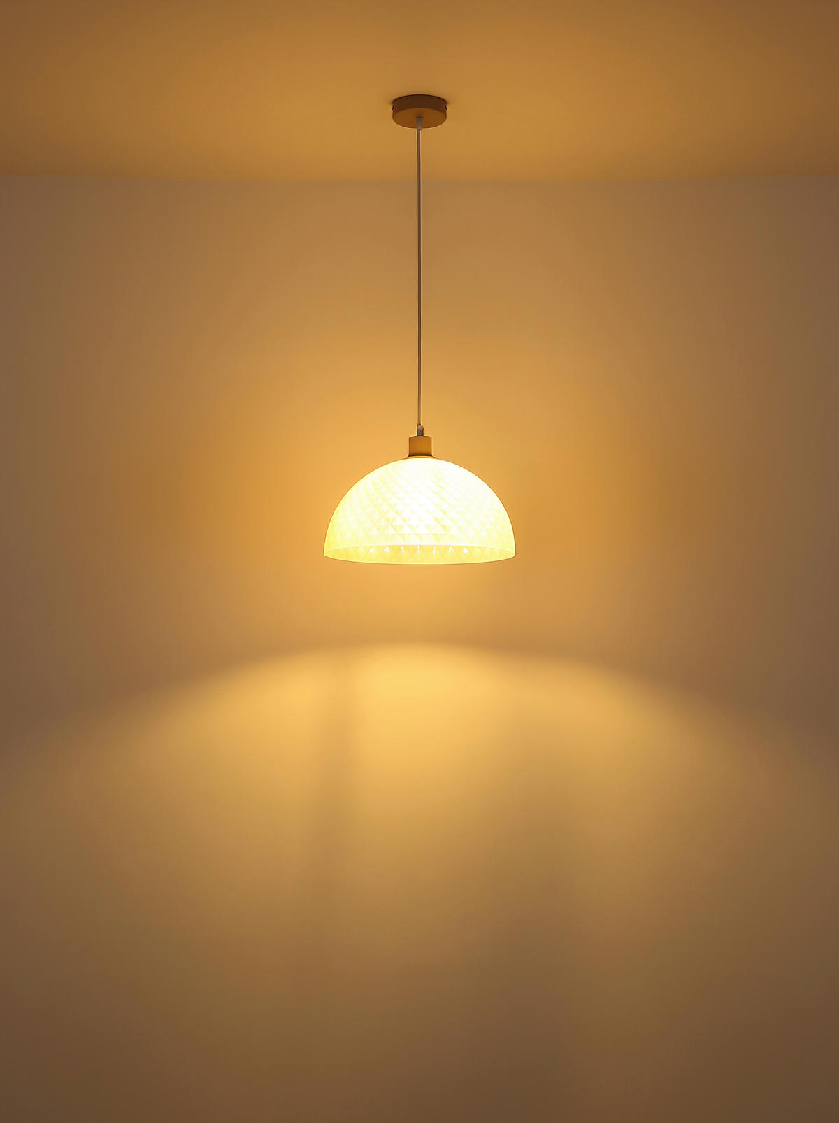 HÄNGELEUCHTE 35/120 cm  - Sandfarben/Champagner, Design, Glas/Kunststoff (35/120cm) - Globo