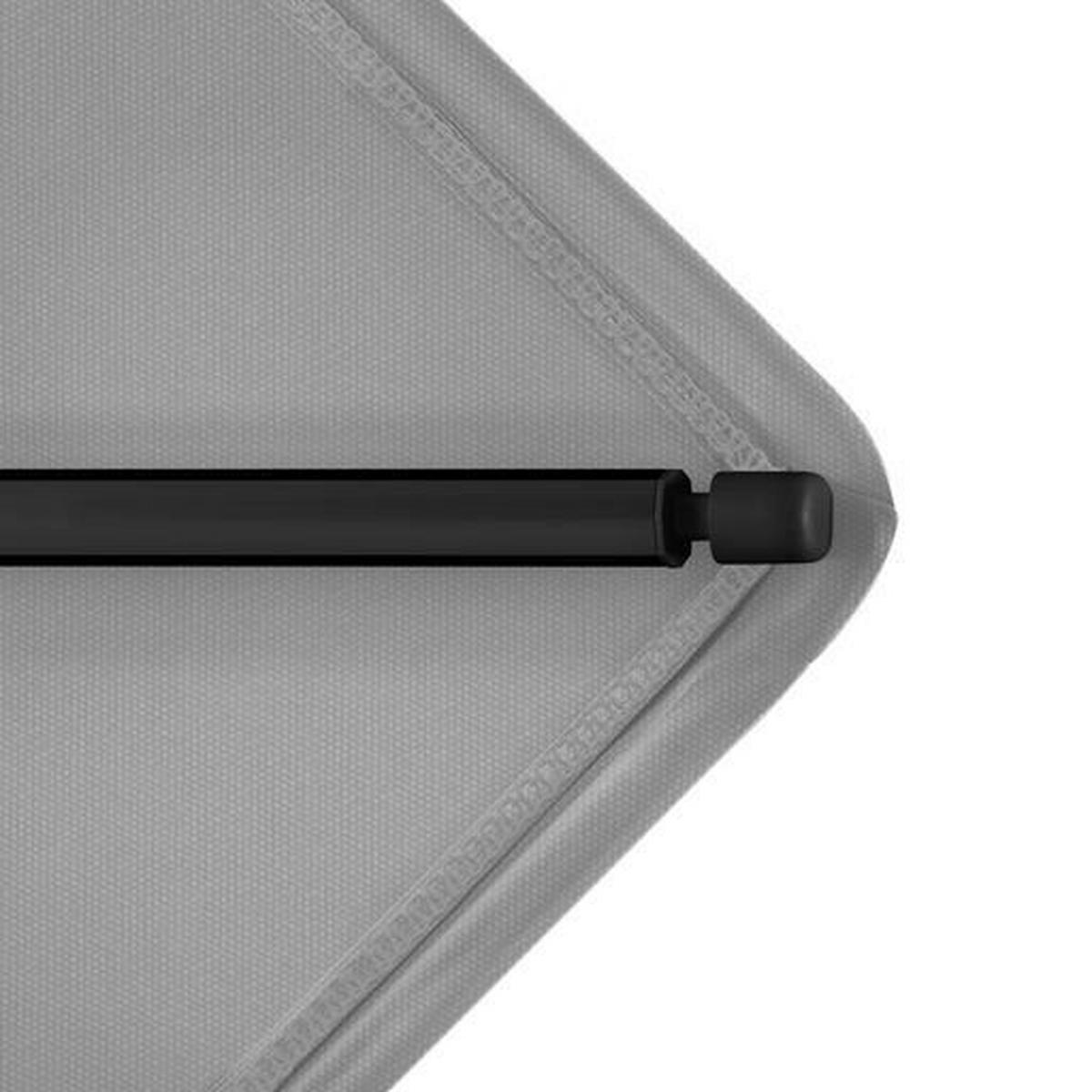 SONNENSCHIRM  240/224-257 cm  - Hellgrau/Schwarz, Basics, Textil/Metall (240/224-257cm) - KNIRPS
