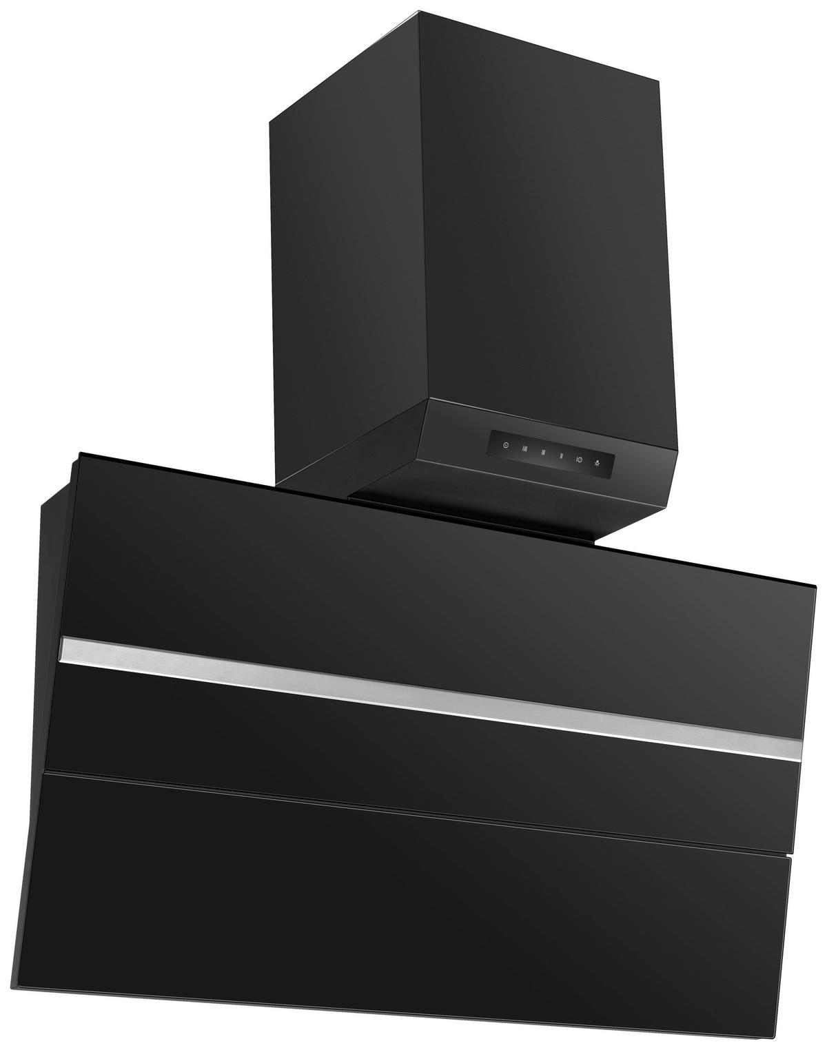 DUNSTABZUGSHAUBE WS49-90B  - Schwarz, Basics, Glas/Metall - PKM