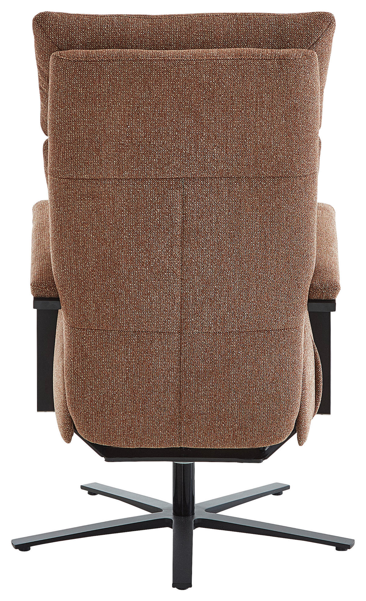 RELAXSESSEL in Textil Kupferfarben  - Schwarz/Kupferfarben, Design, Textil/Metall (68/117/85cm) - Cantus