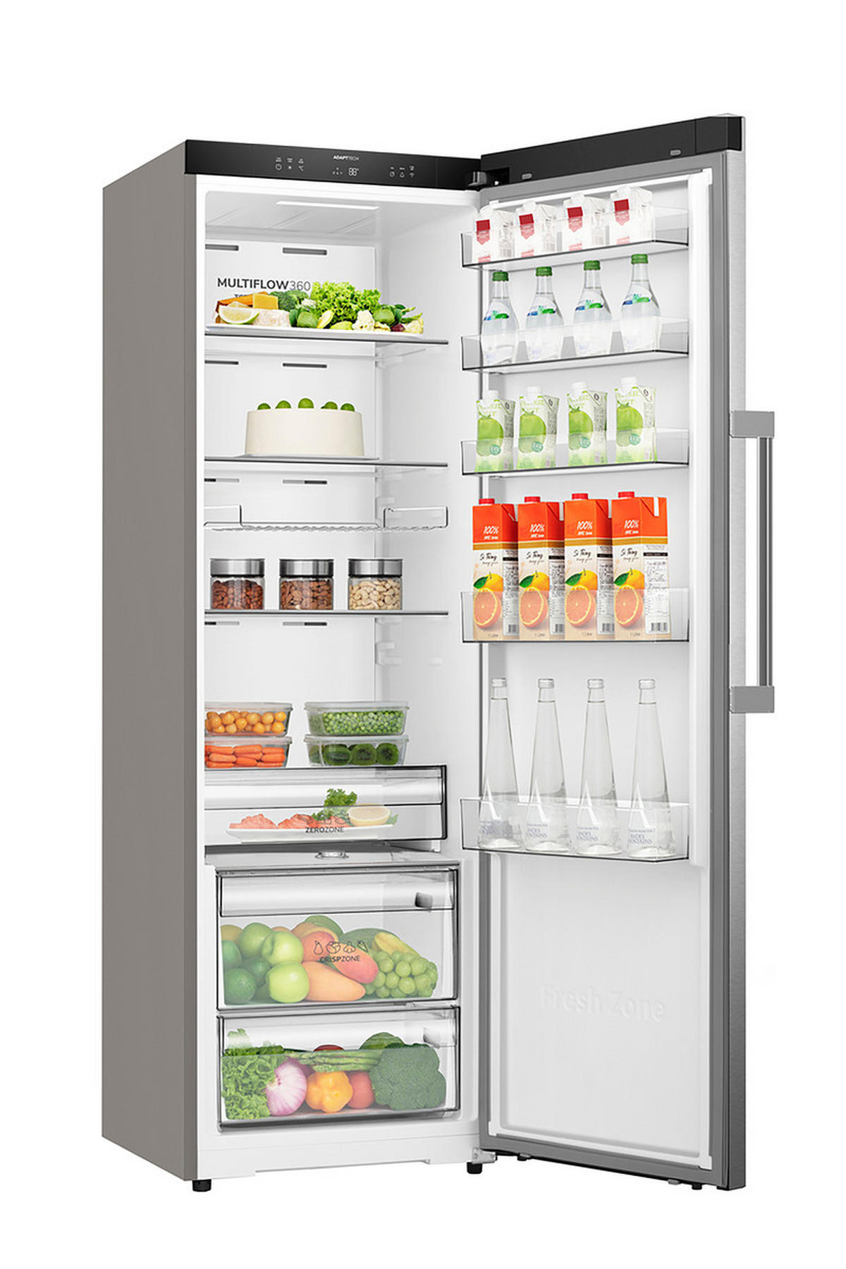 KÜHLSCHRANK 59,5/185,6/60 cm RN618D6X6WF  - Edelstahlfarben, Metall (59,5/185,6/60cm) - Gorenje