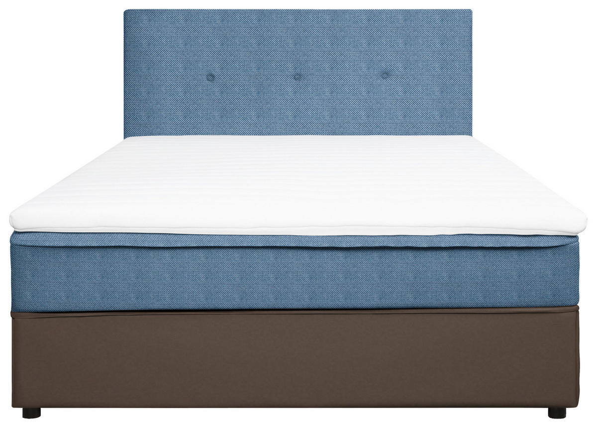 BOXBETT 120/200 cm  in Grau, Hellblau  - Schwarz/Grau, KONVENTIONELL, Holz/Textil (120/200cm) - Boxxx