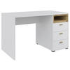 SCHREIBTISCH 120/70/74 cm Weiss, Eiche Artisan  - Weiss/Eichefarben, Konventionell, Holz/Holzwerkstoff (120/70/74cm) - Hom`in