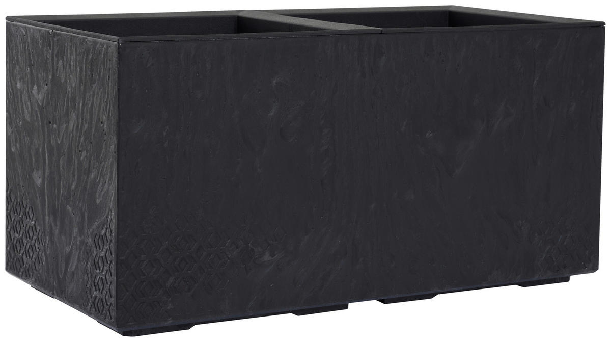 BLUMENKASTEN  - Schwarz, Basics, Kunststoff (80/40/40cm) - Siena Garden