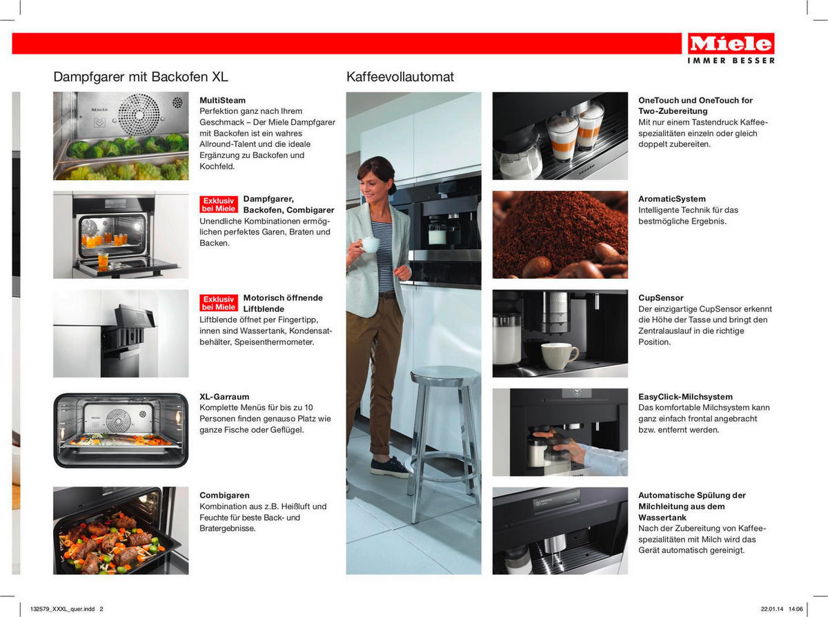 EINBAUBACKOFEN H 7364 BP  - Edelstahlfarben, Basics, Glas/Metall (59,5/59,6/56,9cm) - Miele