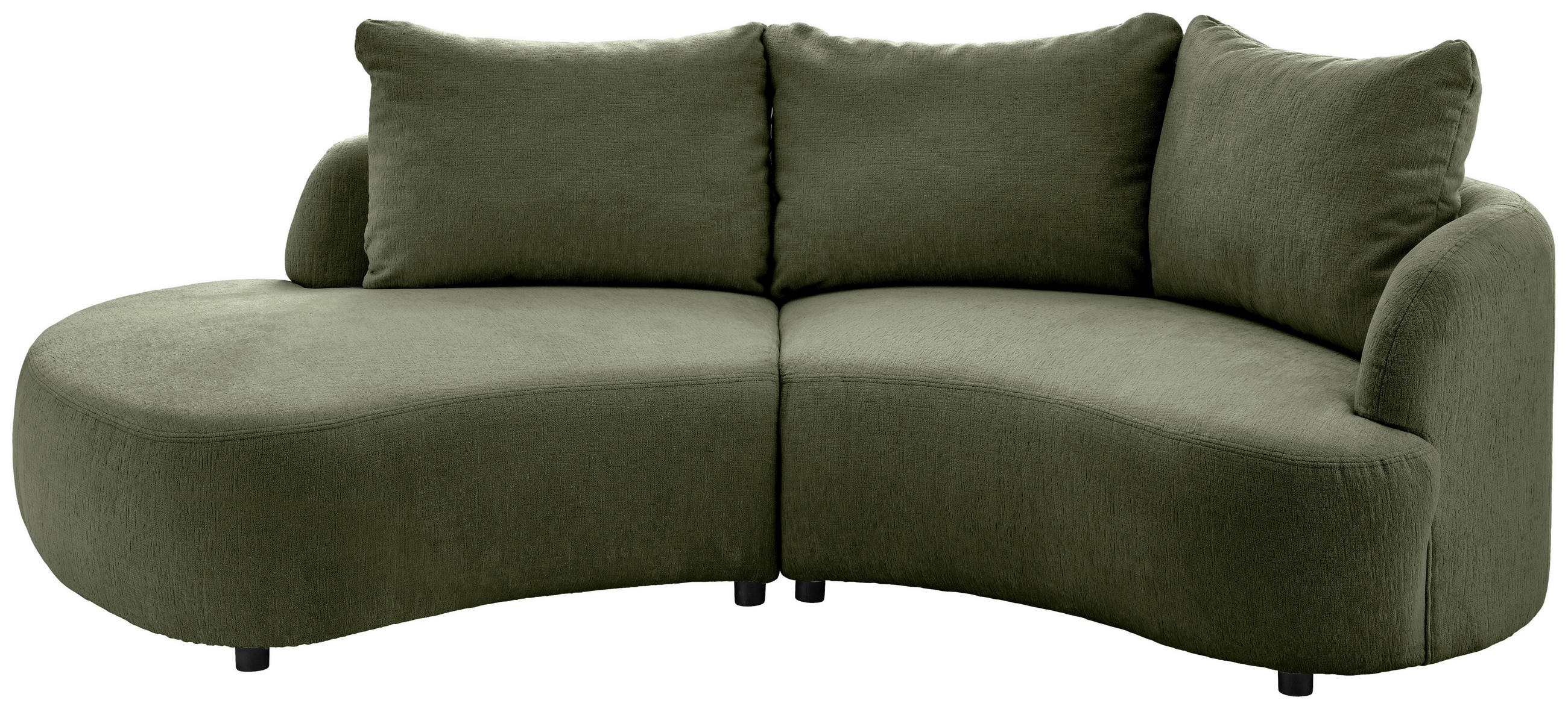 ECKSOFA in Mikrofaser Grün  - Schwarz/Grün, Modern, Kunststoff/Textil (250/139cm) - Livetastic