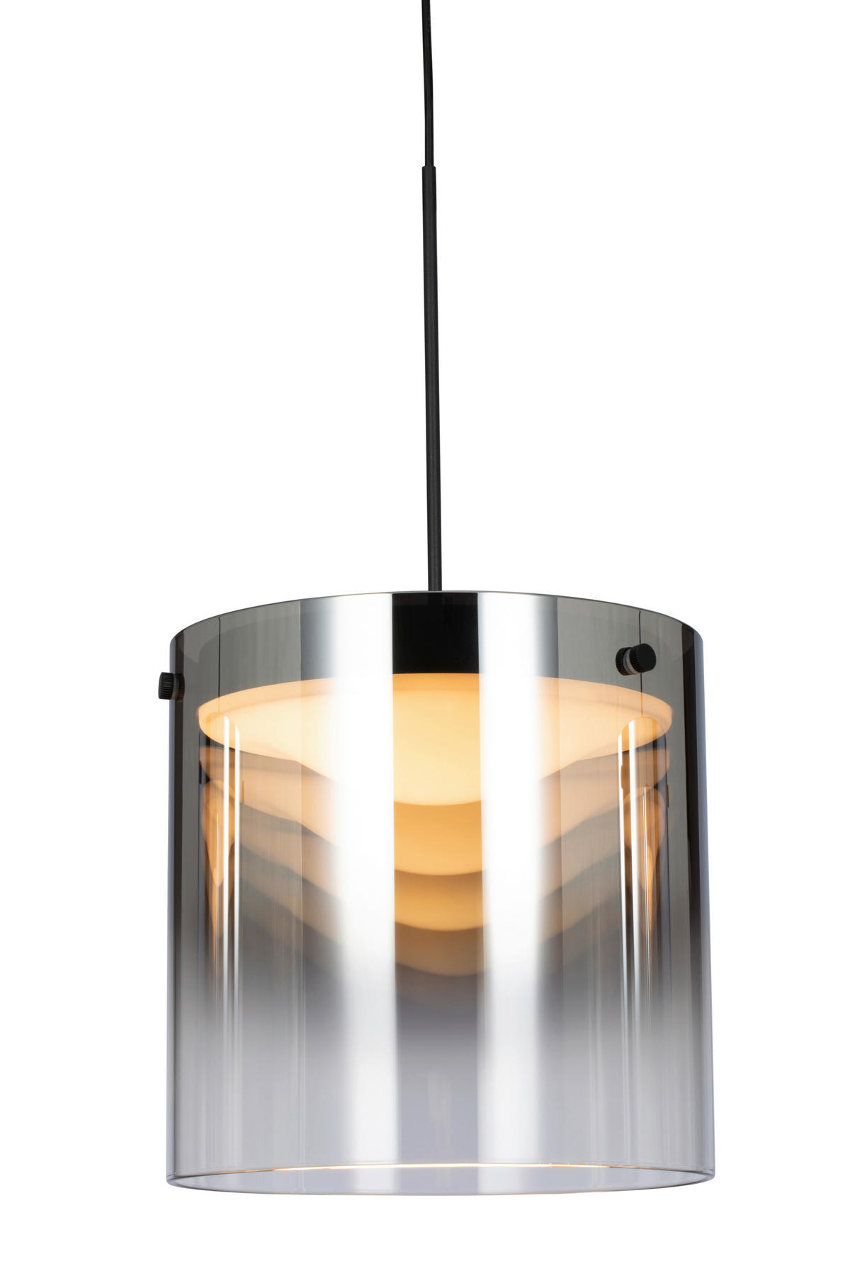 ZÁVESNÉ LED SVIETIDLO, 40/180 cm  - čierna, Design, kov/sklo (40/180cm) - Dieter Knoll