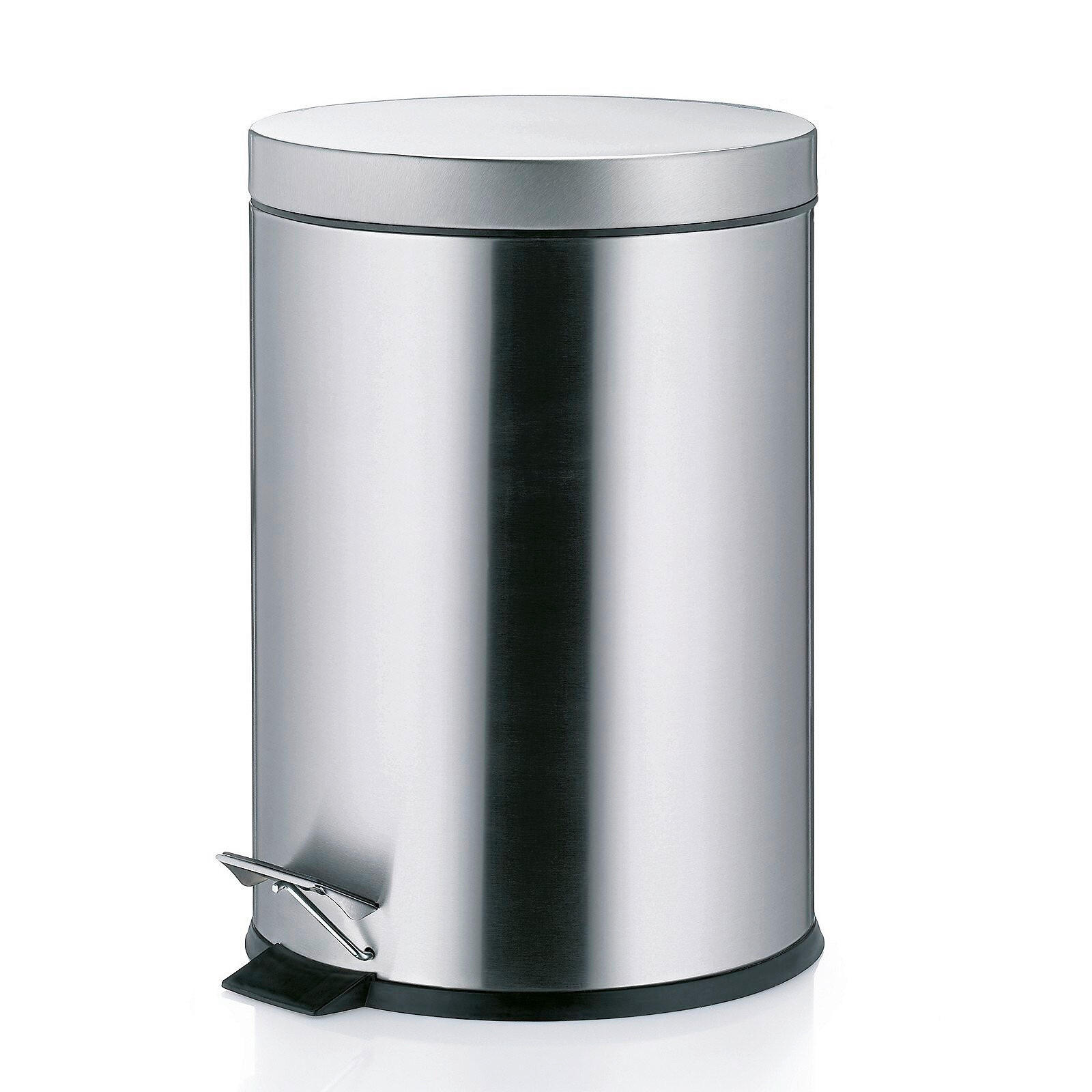 KOSMETIKEIMER MONACO 3 L  - Edelstahlfarben/Schwarz, Basics, Kunststoff/Metall (17/26cm) - Kela