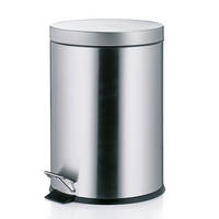 KOSMETIKEIMER MONACO 3 L  - Edelstahlfarben/Schwarz, Basics, Kunststoff/Metall (17/26cm) - Kela