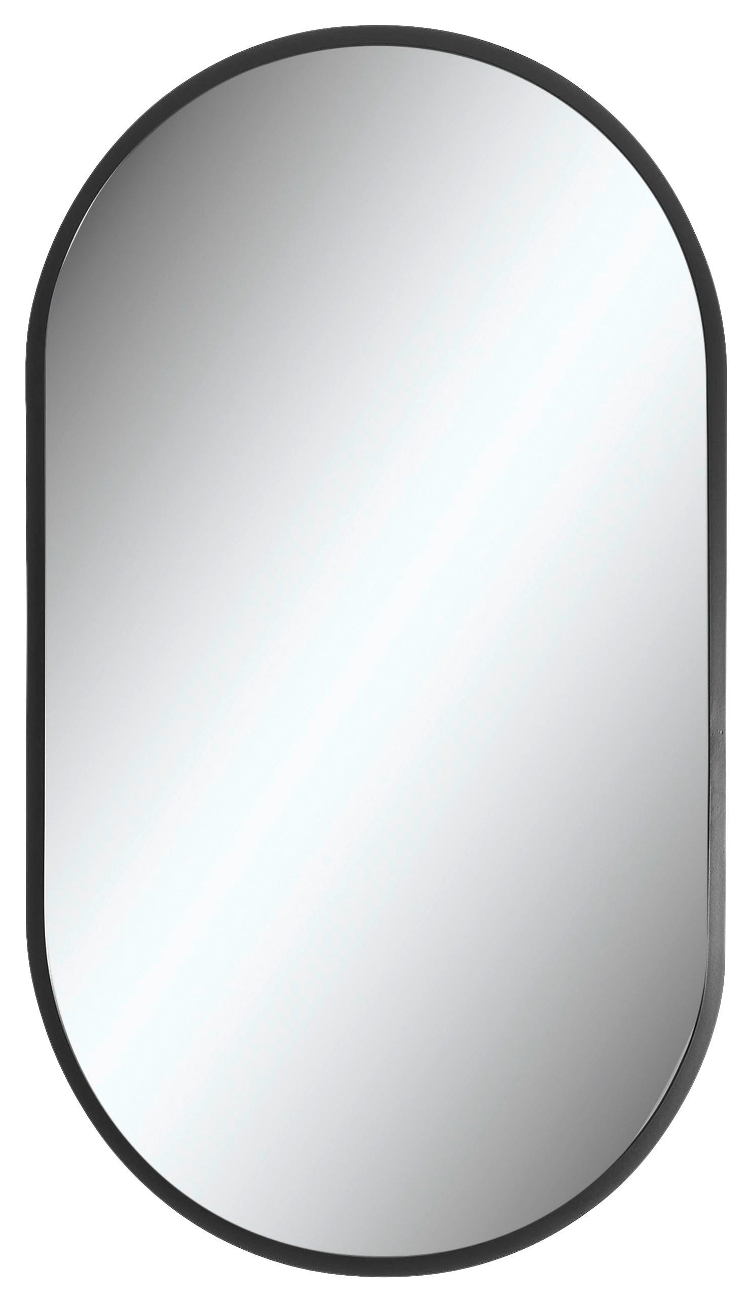 BADRUMSSPEGEL 50/90/5 cm  - svart, Klassisk, metall/glas (50/90/5cm) - Linea Natura