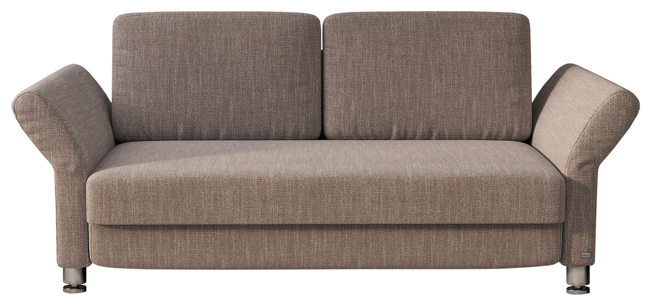 SCHLAFSOFA Flachgewebe Hellbraun  - Chromfarben/Hellbraun, Design, Textil (160/84/96cm) - RUF Betten