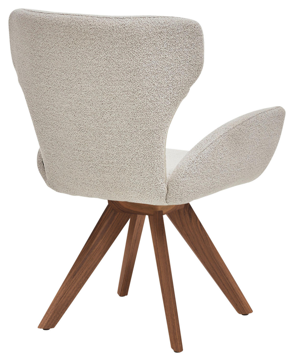 ARMLEHNSTUHL  Stoffauswahl, Typenauswahl, inklusive Armlehnen, Gestellauswahl, gepolsterte Armlehnen Bouclé  - Champagner/Nussbaumfarben, Design, Holz/Textil (65/93/68cm) - Musterring
