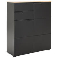 KOMMODE Swim, 100/119/40 cm, 2 Schublade(n)  - Eichefarben/Schwarz, Design, Holzwerkstoff/Kunststoff (100/119/40cm) - MID.YOU