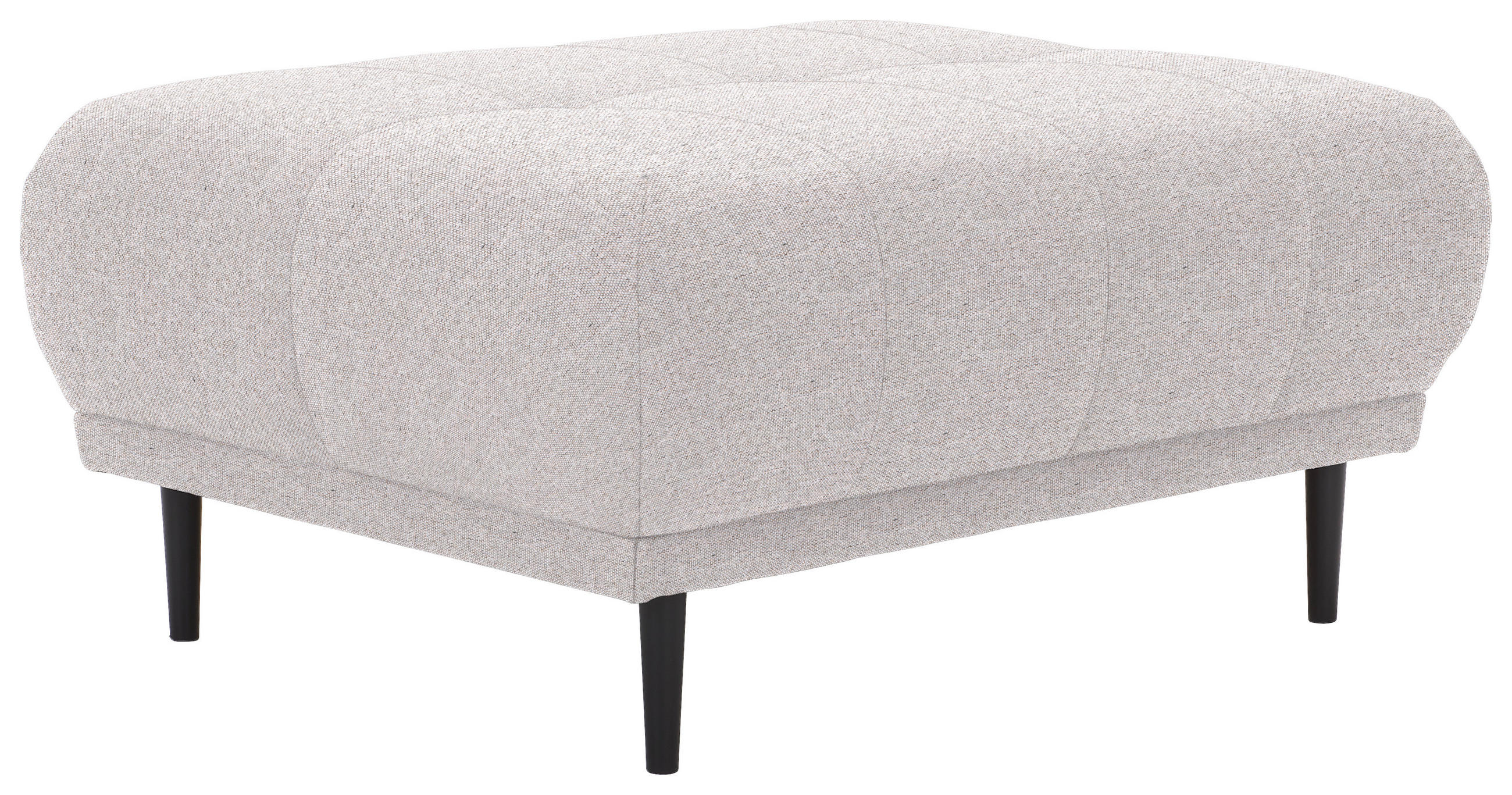 HOCKER Flachgewebe Beige  - Beige/Schwarz, Design, Holz/Textil (93/45/77cm) - Stylife