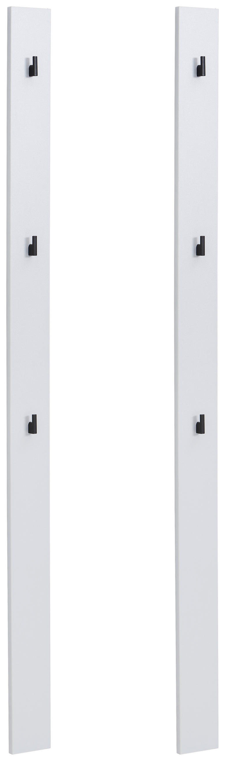 GARDEROBENPANEEL 2 Stück  in 10/163/2 cm  - Grau, MODERN, Kunststoff (10/163/2cm) - Hom`in