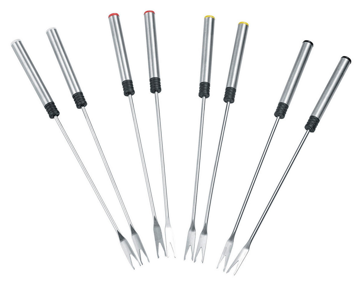 FONDUESET  - Silberfarben, Basics, Metall - Severin