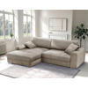 ECKSOFA in Struktur Cappuccino  - Chromfarben/Cappuccino, Design, Textil/Metall (177/269cm) - Livetastic