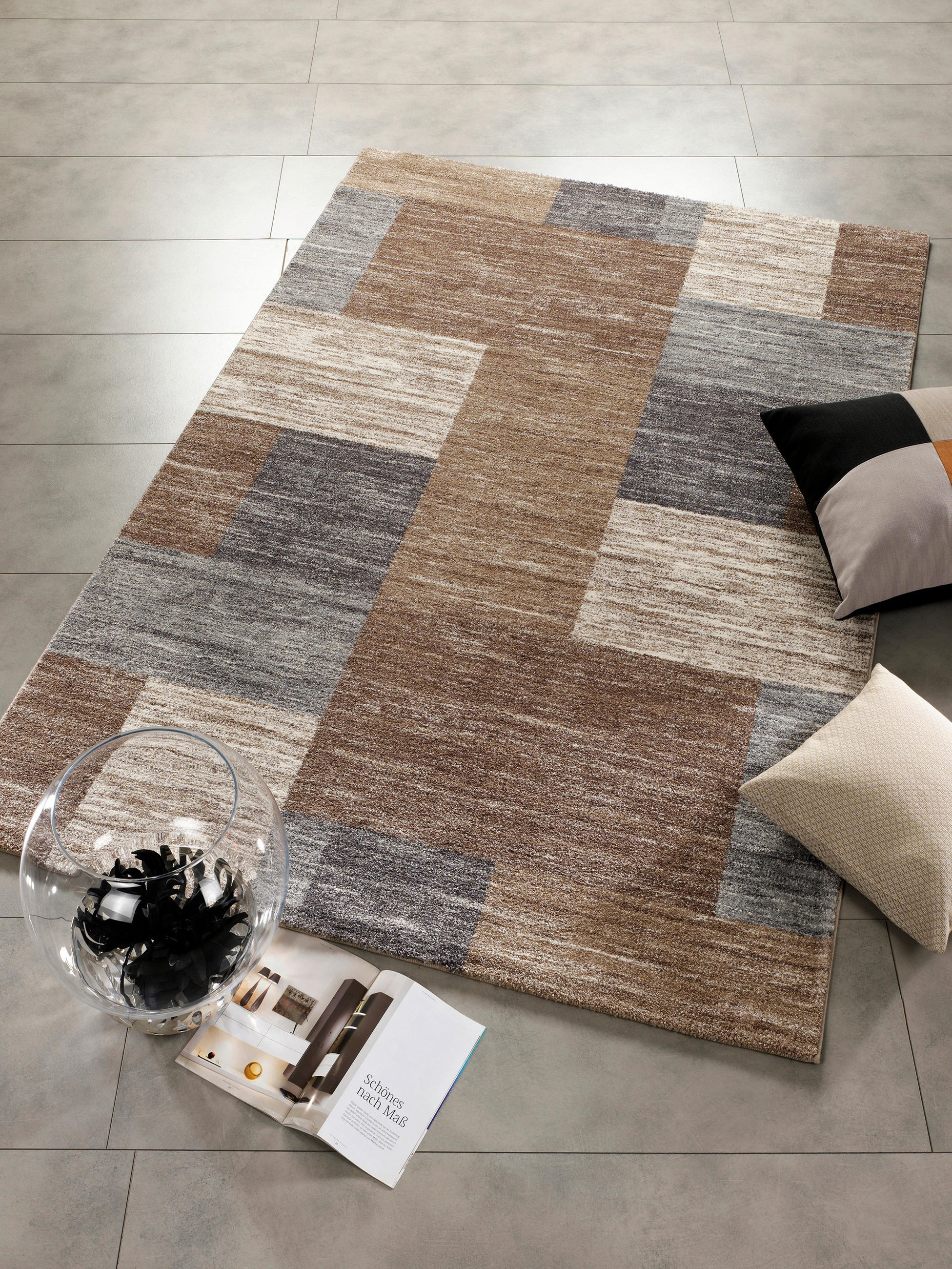 WEBTEPPICH 160/230 cm Grande Braun, Beige  - Beige/Braun, KONVENTIONELL, Textil (160/230cm) - Novel