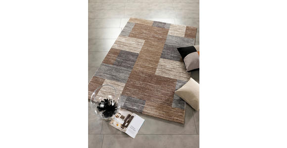 WEBTEPPICH 65/130 cm Grande Braun, Beige - Beige/Braun, KONVENTIONELL, Textil (65/130cm) - Novel