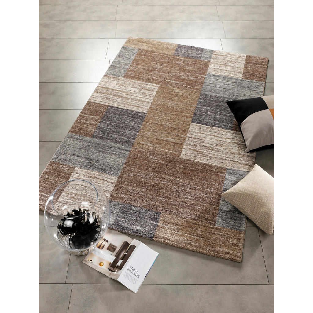 Thumbnail - Novel Webteppich Grande, Braun, Beige, Textil, Patchwork, rechteckig, 200x290 cm, in verschiedenen Größen erhältlich, Te...