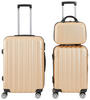 REISEKOFFERSET 3-teilig  - Goldfarben, Basics, Kunststoff/Metall - Novel