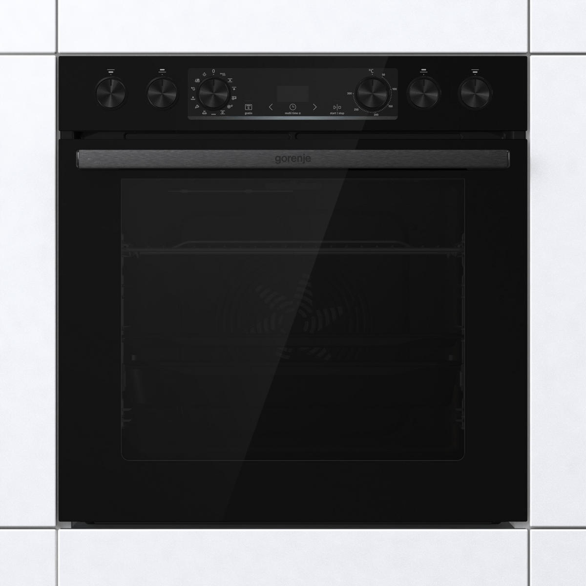 HERDSET RED PEPPER SIB  - Schwarz, Basics, Glas/Metall (59,5/59,5/56,4cm) - Gorenje