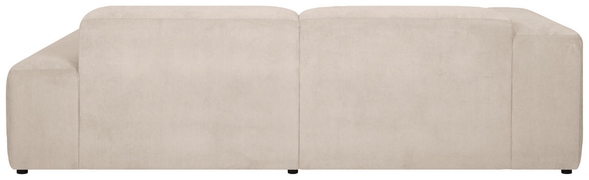 ECKSOFA in Cord Beige  252/170 cm  - Beige/Schwarz, Design, Kunststoff/Textil (252/170cm) - MID.YOU