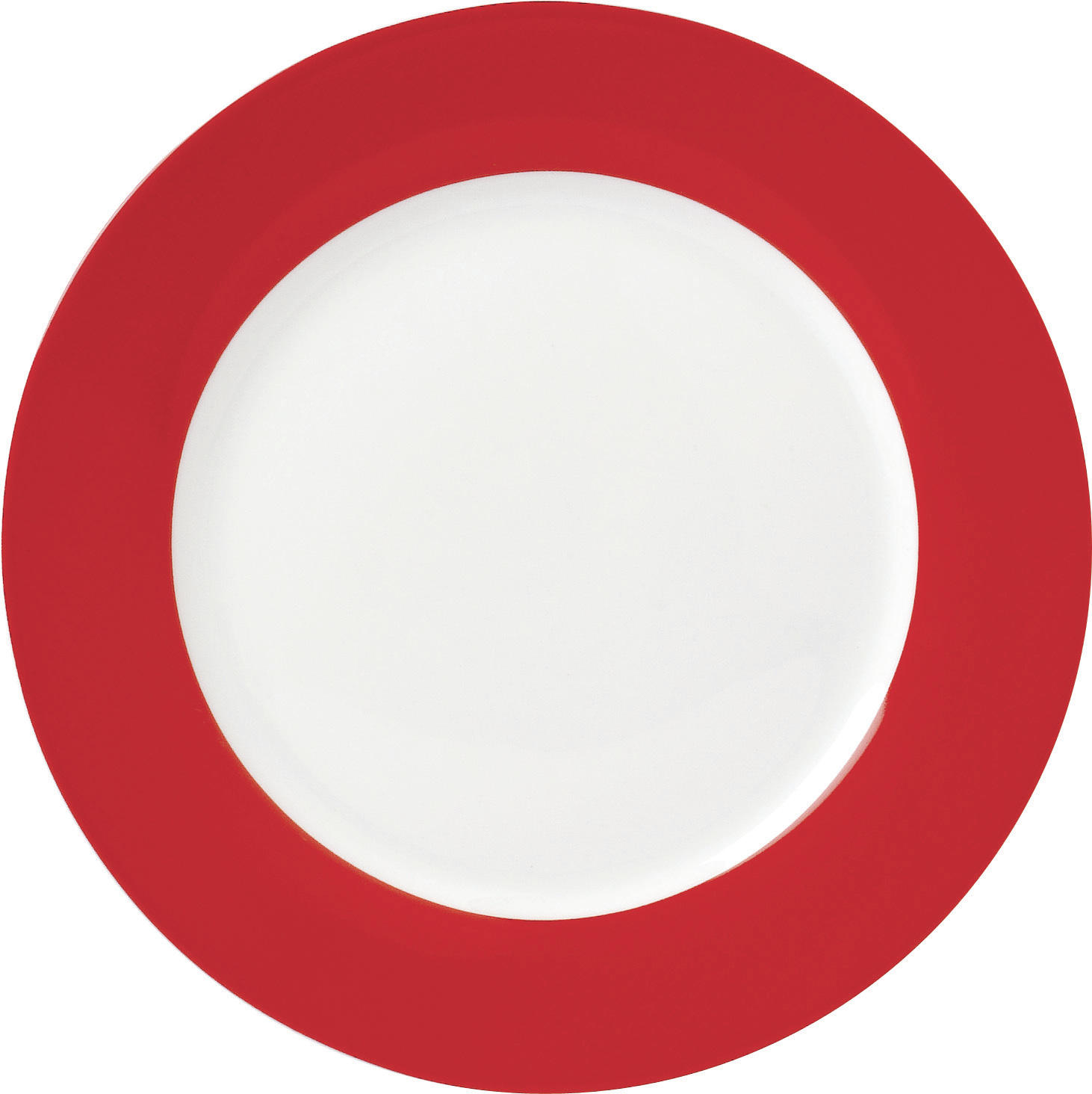 DESSERTTELLERSET VARIO 6-teilig - Rot/Weiß, Basics, Keramik (20cm)